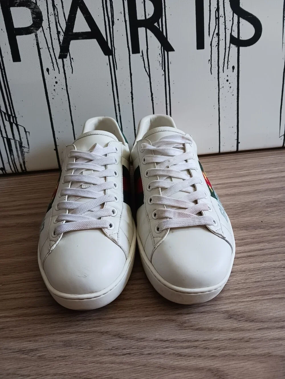 Gucci Ace Sneakers With Gucci Band Embroidery  Size 7